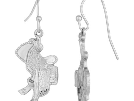 1928 Jewelry® Silver-Tone Horse And Saddle Earrings Cheap