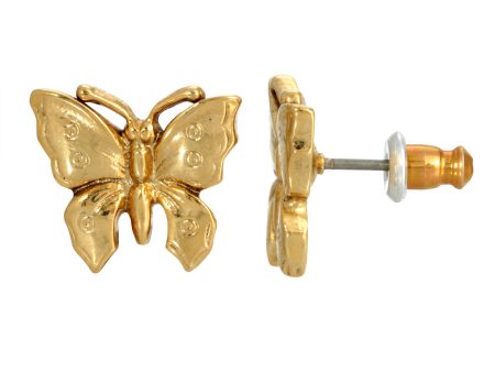 1928 Jewelry® Gold Tone Petite Butterfly Post Earrings Sale