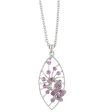 1928 Jewelry® Silver-Tone Lt. Amethyst Pave Butterfly Necklace Pendant Necklace 16 Adj. Discount