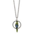 1928 Jewelry® Pewter Blue & Green Enamel Parrot Hoop Necklace 16 Adj. Cheap