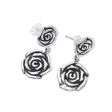 Adorable Beauty Rose-Shaped Sterling Silver Dangle Earrings from India Hot on Sale