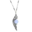 1928 Jewelry® Pewter Parrot With Blue Lace Agat Bead Necklace 16 Adj. For Cheap