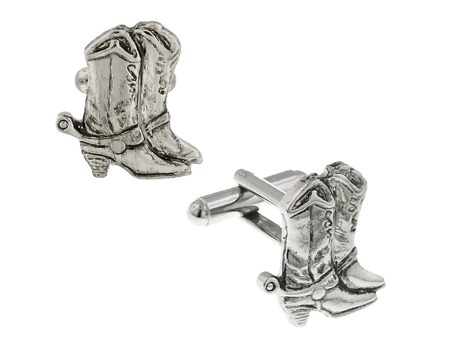 1928 Jewelry® Silver-Tone Cowboy Boots Cufflinks Sale