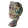 Butterfly Smile Hand Carved Hibiscus Wood Floral and Butterfly Mask For Cheap