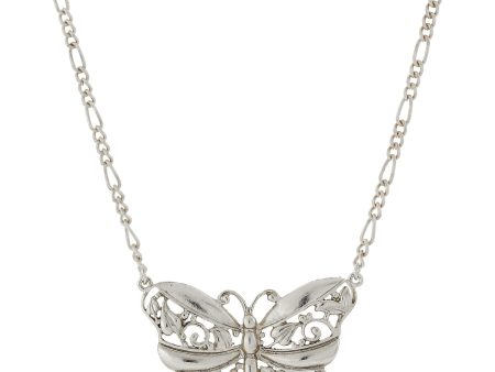 1928 Jewelry® Silver-Tone Butterfly Pendant Necklace 16 Adj. Online