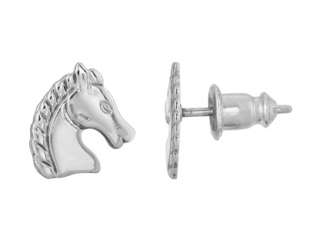 1928 Jewelry® Silver-Tone Horse Stud Earrings Hot on Sale