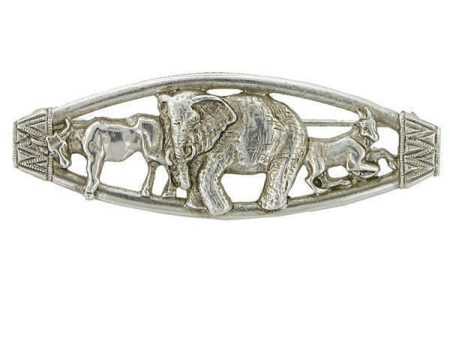 1928 Jewelry® Silver-Tone Sculpted Ox, Elephant And Goat Animal Brooch Hot on Sale