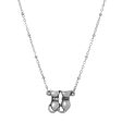 1928 Jewelry® Silver Tone Double Cat Crystal Necklace 16  Adj. Hot on Sale