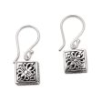 Elegant Dice Sterling Silver Cube Dangle Earrings from Bali For Discount