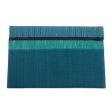 Lurik Guardian Teal  100% Cotton Teal Green Striped Tablet Sleeve from Indonesia Hot on Sale