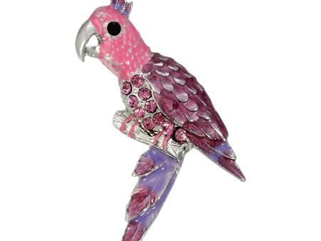 1928 Jewelry® Silver-Tone Purple And Pink Parrot Bird Pin Online